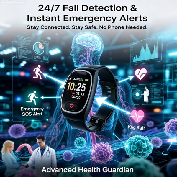 🔥 Order Today: Free Replacement Watch Strap ！Pryxo™ Standalone 4G Smart Watch with Automatic Fall Detection + GPS Location + Health Monitoring